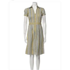 Etro Milano Womens Summer Shirt Dress Size M US 6 IT 42 Cotton Preppy Excellent